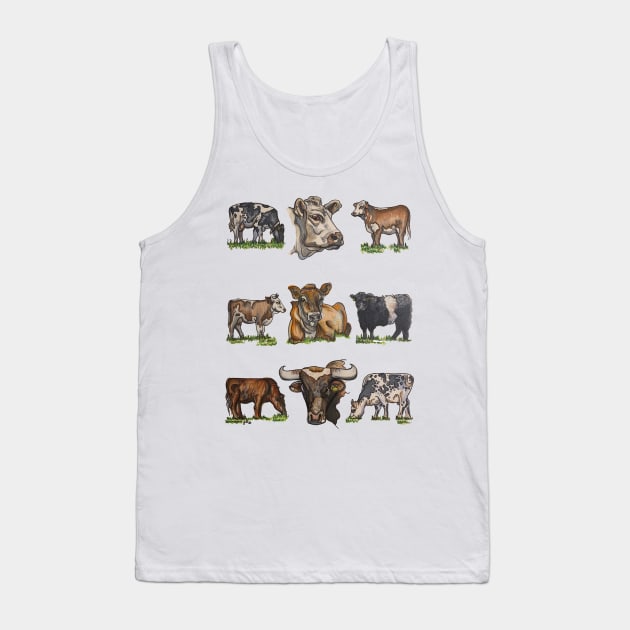 Cows Tank Top by jilliandohertyart